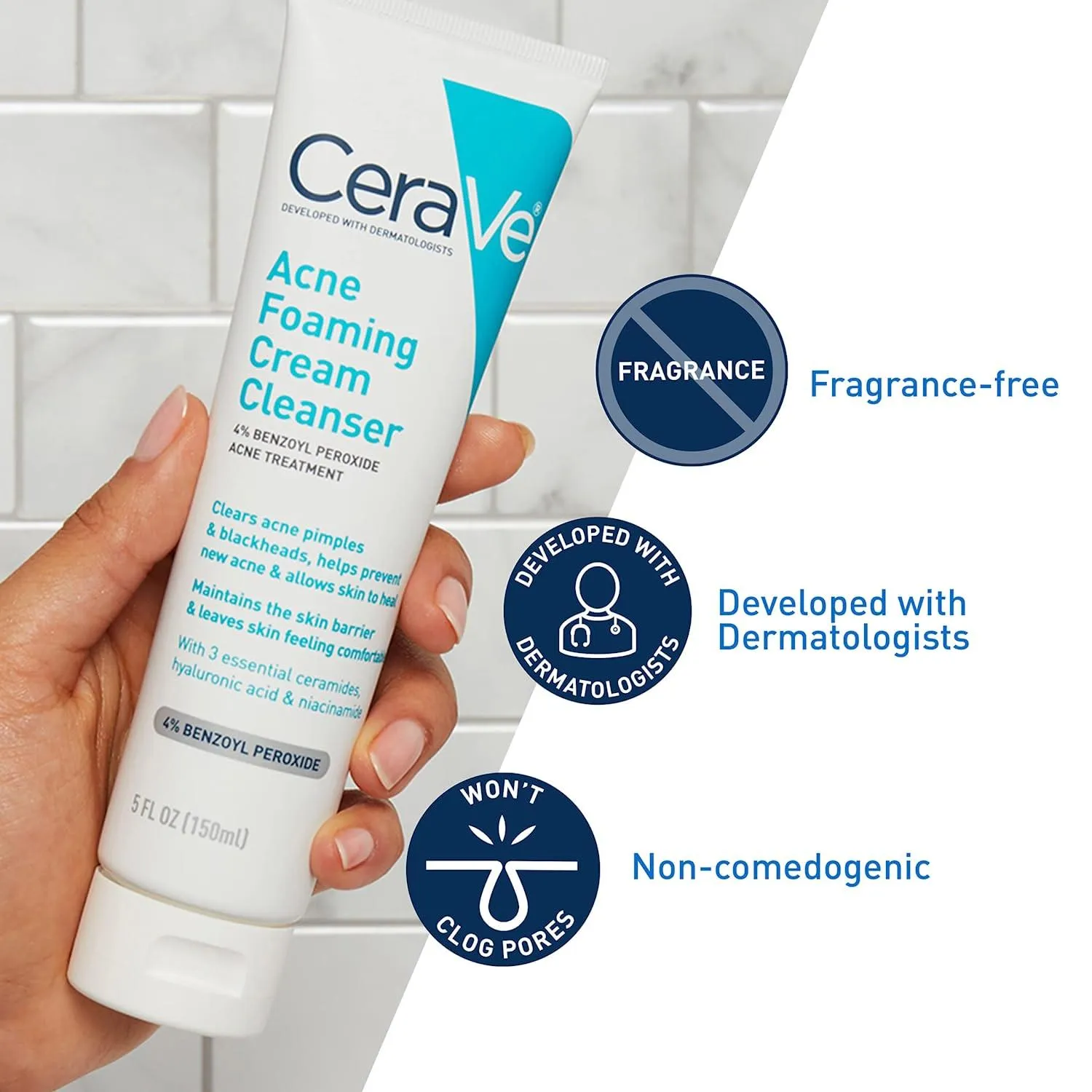 CERAVE ACNE FOAMING CREAM CLEANSER ACNE TREATMENT