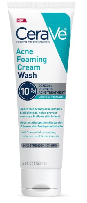 CERAVE ACNE FOAMING CREAM CLEANSER ACNE TREATMENT