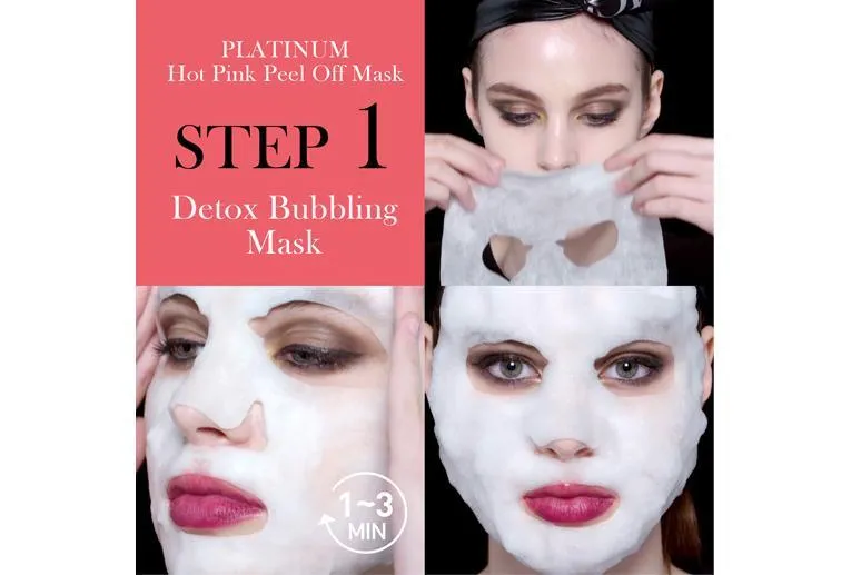 O.M.G.!Platinum Hot Pink Facial Mask Kit